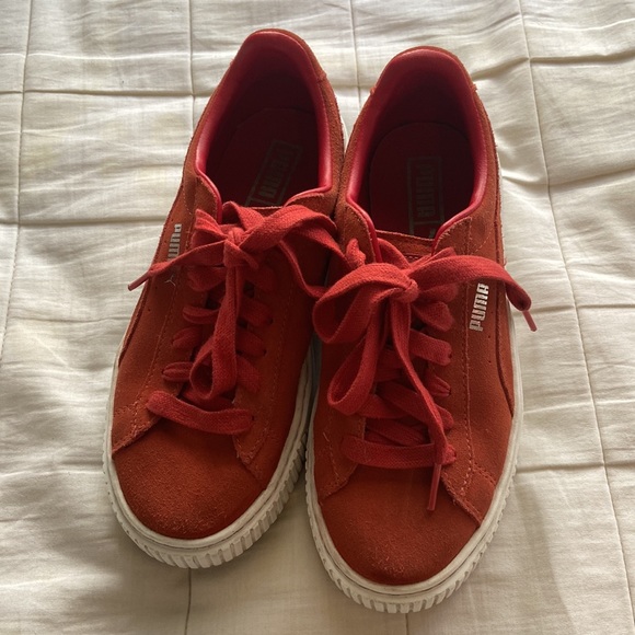 PUMA suede sneakers red Sz. 6 - Picture 2 of 6